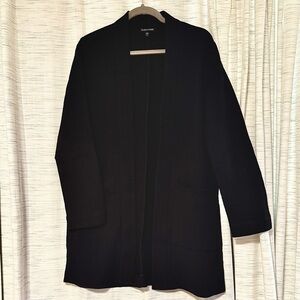 Eileen Fisher Open Front Textured Crepe Cardigan Blazer Size S